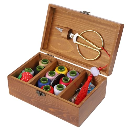 Gadpiparty Großer Vintage Nähkästchen Massivem Kiefernholz Langlebiger Nähset Organizer mit Großem Fassungsvermögen Multifunktions Nähwerkzeug für Haushalt und Reisen Gadpiparty Großer Vintage Nähkästchen Massivem Kiefernholz Langlebiger Nähset Organizer mit Großem Fassungsvermögen Multifunktions Nähwerkzeug für Haushalt und Reisen von Gadpiparty