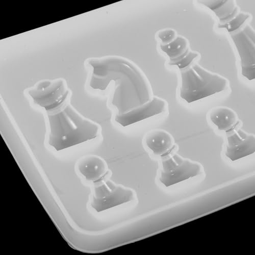 Gadpiparty Großes Silikon Schachbrett und Schachfiguren Mold Set für Epoxidharz Diy Gießformen für Resin Bastelarbeiten Elegantes Design für Schachliebhaber und Kreative von Gadpiparty