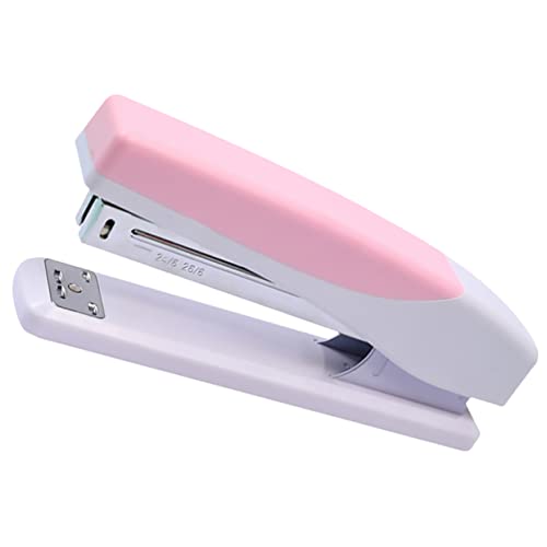 Gadpiparty Großvolumiger Ergonomischer Heftgerät für Büro und Zuhause Tragbarer Tacker mit Komfortablem Griff für Schreibtischzubehör Heftklammern und Effizientes Arbeiten Pastellrosa von Gadpiparty