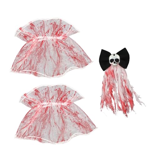 Gadpiparty Haar Handgelenk Ausgefallener Cosplay Kopfschmuck Vampir Clip Zombie Manschetten Karnevals/Abschlussballkostüm Retro Manschette Verkleidung Gruselige Vintage Leichen von Gadpiparty