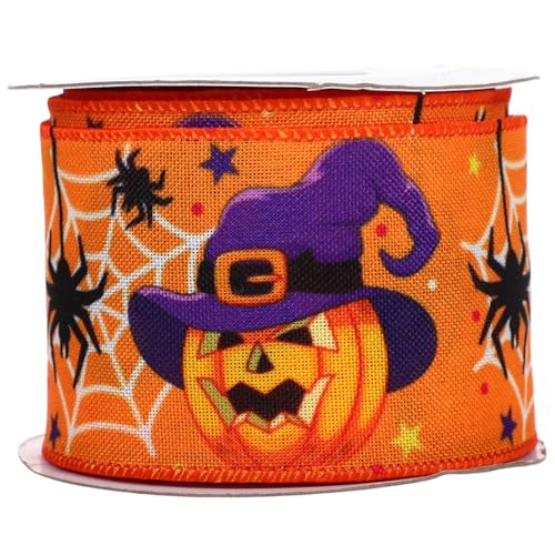 Gadpiparty Halloween Deko Band mit Drahtkante Polyester Geschenkband für DIY Basteln Stabile Kante Vielseitig für Partydeko Kuchen Scrapbook und Haaraccessoires Gadpiparty Halloween Deko Band mit Drahtkante Polyester Geschenkband für DIY Basteln Stabile Kante Vielseitig für Partydeko Kuchen Scrapbook und Haaraccessoires von Gadpiparty