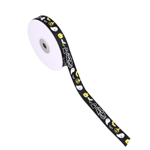 Gadpiparty Halloween Geschenkband Breit Schwarz Polyester Geschenkverpackungsband mit Kreativen Halloween Mustern für Geschenkverpackung und Dekoration Gadpiparty Halloween Geschenkband Breit Schwarz Polyester Geschenkverpackungsband mit Kreativen Halloween Mustern für Geschenkverpackung und Dekoration von Gadpiparty