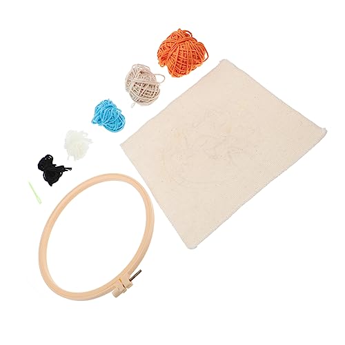 Gadpiparty Handgemachtes Stickmaterial Diy Zubehör für Stickerei für Anfänger Fox Muster ohne Stanznadel und Stativ für Dekoration und Handwerksprojekte von Gadpiparty