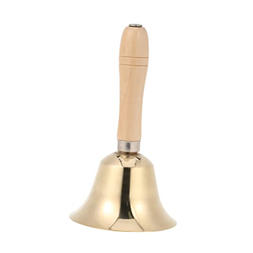Gadpiparty Handglocke Holzgriff Durchmesser für Restaurant Service Weihnachtsdekoration Heimgebrauch Schulglocke und Veranstaltungen Leicht von Gadpiparty
