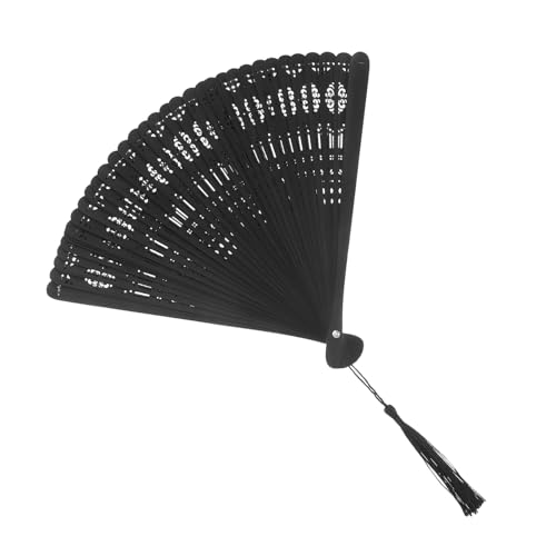 Gadpiparty Handheld Faltbarer Bambusfächer mit Hohlem Blumenmuster Leichter Chinesischer Tanzfächer als Dekoratives Accessoire für Frauen Geeignet für Hochzeit Square Dance Cosplay und von Gadpiparty