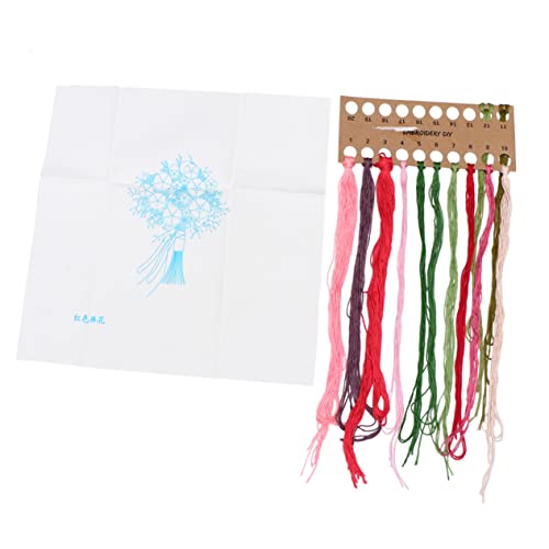 Gadpiparty Handstickset „Red Bouquet“ Stickset „Red Bouquet“ Stickmaterial Stickset Für Anfänger von Gadpiparty