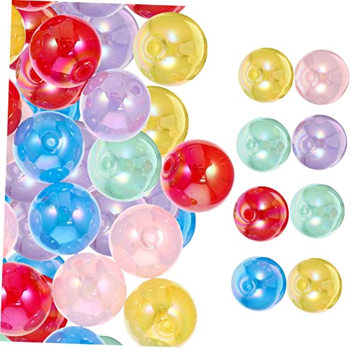Gadpiparty Helle Ab Farben Runde Acrylperlen Gemischte Diy Schmuckperlen für Armband und Ohrringherstellung Leicht und Bruchsicher für Kreative Projekte von Gadpiparty