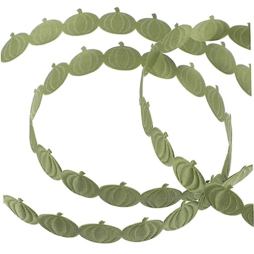 Gadpiparty Herbstliches Ernte Dekoband mit Kürbismotiv Grünes Stoffband Festliches Geschenkband für Erntedankfest Verpackung und Herbstliche Dekoration Gadpiparty Herbstliches Ernte Dekoband mit Kürbismotiv Grünes Stoffband Festliches Geschenkband für Erntedankfest Verpackung und Herbstliche Dekoration von Gadpiparty