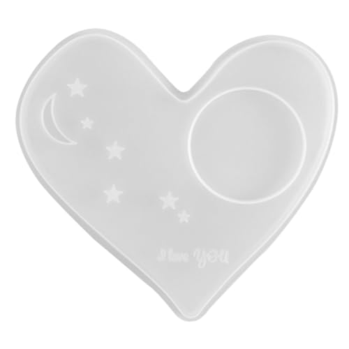 Gadpiparty Herzförmige Silikonform für Untersetzer Diy Gießform für Kreative Projekte mit Epoxidharz zum Herstellen von Tassenuntersetzer für Bastelfans Geeignet von Gadpiparty