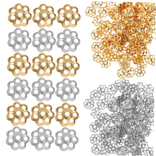 Gadpiparty Hohle Abstandsperlen Zur Schmuckherstellung, Edelstahl, Titanstahl, Für Selbstgemachte Armbänder, Halsketten Und Bastelbedarf, 240 Stück von Gadpiparty
