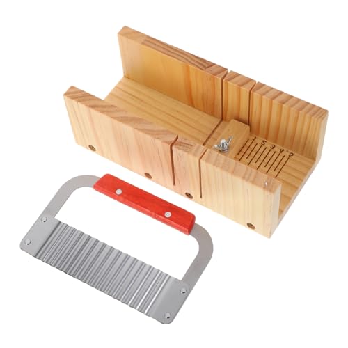 Gadpiparty Holz Seifenschneider mit Ergonomischem Griff und Wellenklinge Präziser Schnittwinkel Glatte Wellenkante Teiliges für Handgemachte Seifenherstellung und DIY Seifenformen von Gadpiparty