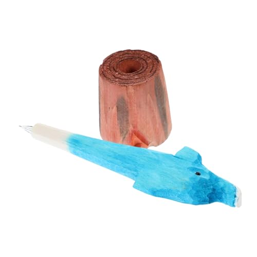 Gadpiparty Holztierstift Holzdelfinfigur Dschungeltier Kugelschreiber Klassenzimmerpreise Handgefertigter Holzstift Geschnitzter Stift Kinderstift Holzfigur Kreativer von Gadpiparty