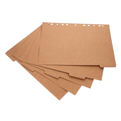 Gadpiparty Indexabstandsabstandspapier Ordnerteiler ästhetisch Notizbuch-Indexteiler Ordnertrenner Trennwände für Aktenordner papierfarbene Trennblätter Indexmarker abnehmbare Notizbuchteiler von Gadpiparty