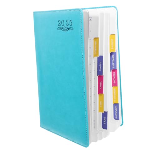 Gadpiparty Jahresplaner Notizbuch Tragbares Kalender Agenda Notizblock mit Flachem Seitenumschlag Praktischer Organizer für Büro Zuhause Tages und Wochenplanung von Gadpiparty