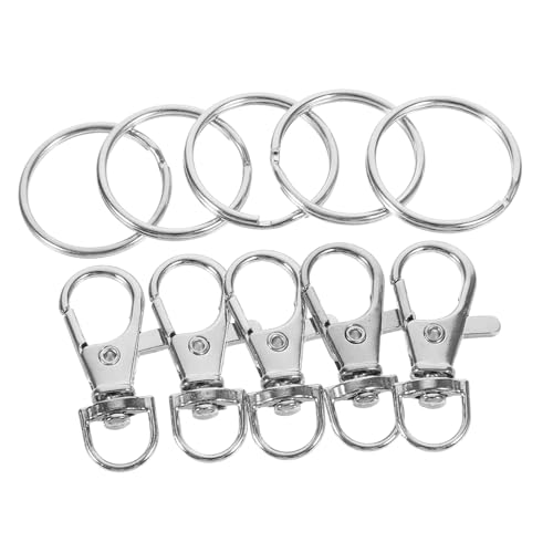 Gadpiparty Karabinerverschlüsse Metall Schnallen mit Schlüsselringen für Handtaschen Rucksäcke und DIY Projekte Hochwertiges Zubehör für Schlüssel und Taschenherstellung von Gadpiparty