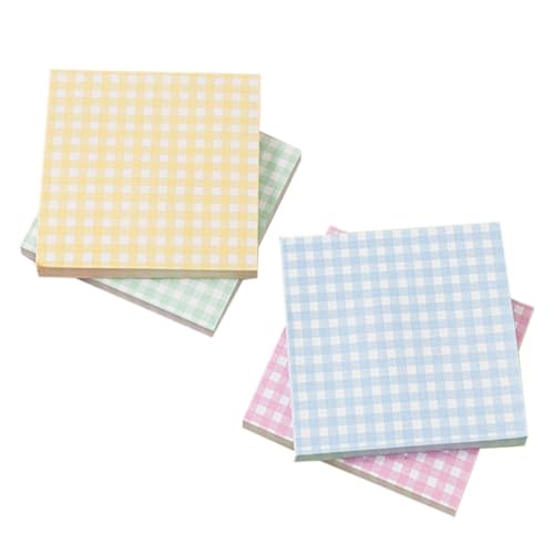 Gadpiparty Karierte klebrige klebrige klebrige Klebste Memo -Pad kleines Notizbuch kleine Schreibblöcke Memo-Notizblöcke Antihaft-Notizblock süße Notizblöcke Memo Notiz Pads Papier von Gadpiparty