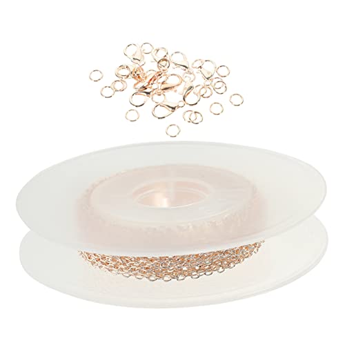 Gadpiparty Ketten für Schmuckherstellung Eisenkette mit Karabiner und Sprungring Rosa Gold für Armbänder und Diy Schmuckzubehör Gadpiparty Ketten für Schmuckherstellung Eisenkette mit Karabiner und Sprungring Rosa Gold für Armbänder und Diy Schmuckzubehör von Gadpiparty