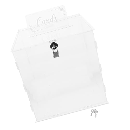 Gadpiparty Klarer Acryl Kartenbox für Hochzeiten Elegante Box für Karten und Geld mit Schloss Hochzeitsfeiern Geburtstagsfeiern und Sicherer Aufbewahrungsort für Notizen Gadpiparty Klarer Acryl Kartenbox für Hochzeiten Elegante Box für Karten und Geld mit Schloss Hochzeitsfeiern Geburtstagsfeiern und Sicherer Aufbewahrungsort für Notizen von Gadpiparty