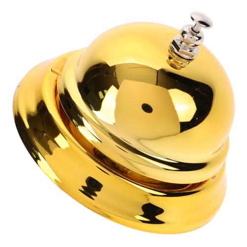 Gadpiparty Klassische Serviceglocke Goldene Handglocke für Restaurant Hotel und Lauter Klingelton für Klare Kommunikation für Bar und Küche von Gadpiparty