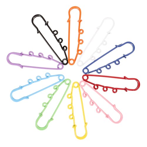 Gadpiparty Bunte Sicherheitsnadeln Mit Löchern Für DIY-broschen Metall-broschenpins Für Schmuckherstellung Vielseitige Nadel Für Kleidung Basteln Und Dekorationen von Gadpiparty