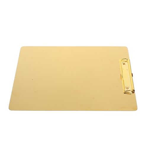 Gadpiparty Klemmbrett Gold Tragbare Schreibtafel für Home Schule und Büro Langlebiger Papierhalter für Glatte Oberfläche und Abgerundete Ecken von Gadpiparty
