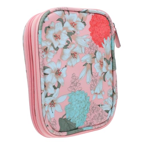 Gadpiparty Knitting Needles Case Doppelter Reißverschluss Organizer für Häkelnadeln Aufbewahrungstasche für Strickzubehör Stilvolles Design für Strickliebhaber und Handarbeitsprojekte von Gadpiparty