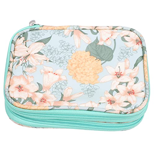 Gadpiparty Knitting Needles Case Doppelter Reißverschluss für Häkelnadeln und Zubehör Grüne Aufbewahrungstasche für Strick und Häkelprojekte mit Geräumigem Innenfach für Verschiedene von Gadpiparty