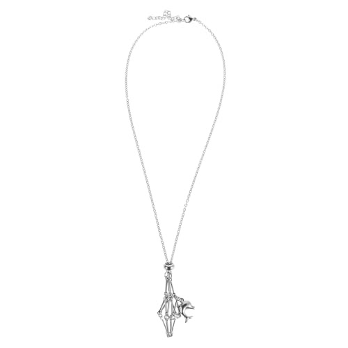 Gadpiparty Kristall Halskette Kristallhalskettenhalter Für Steine Halskettenhalter Aus Netzkristall Kristallhalter-halsketten Für Damen Halsketten Mit Kristallhalter Metall Silver von Gadpiparty