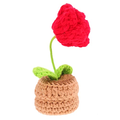 Gadpiparty Künstliche Häkelblume Bonsai Topfpflanze für Zuhause Büro und Langlebig Raumdekoration Rote im Handgefertigten Design Gadpiparty Künstliche Häkelblume Bonsai Topfpflanze für Zuhause Büro und Langlebig Raumdekoration Rote im Handgefertigten Design von Gadpiparty