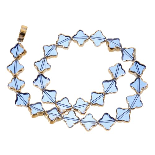 Gadpiparty Künstliche Kristallperlen mit Goldrand Vierblättriges Kleeblatt Anhänger DIY Schmuckperlen für Armband und Halskette Blau Vielseitig für Schmuckherstellung und Basteln Gadpiparty Künstliche Kristallperlen mit Goldrand Vierblättriges Kleeblatt Anhänger DIY Schmuckperlen für Armband und Halskette Blau Vielseitig für Schmuckherstellung und Basteln von Gadpiparty