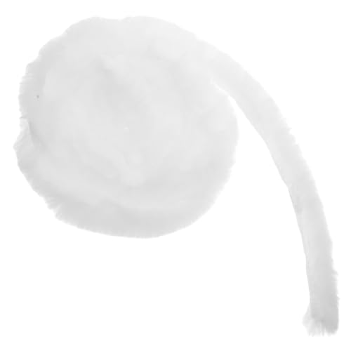 Gadpiparty Künstliches Kunstpelzband Weiß Rolle Flauschiges Fellband für Weihnachtsbaum Dekoration DIY Material für Winterbögen und Festliche Bastelarbeiten von Gadpiparty