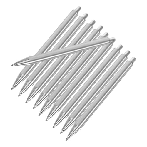 Gadpiparty Kugelschreiber Aus Edelstahl Stylus Stifte Edelstahlstifte Kugelschreiber Kugelschreiber Schwarze Tinte Metallstift Lehrerstifte Bürobedarf Für Den Schreibtisch Silber von Gadpiparty