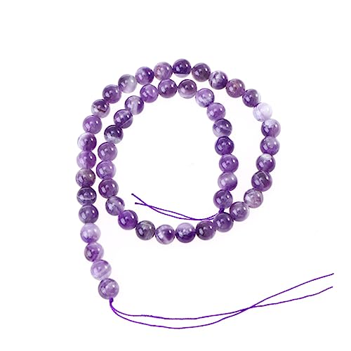 Gadpiparty Lila Amethyst Perlen Naturstein Glänzend DIY Schmuckherstellung Perlen für Armbänder Ketten Basteln für Schmuckzubehör von Gadpiparty
