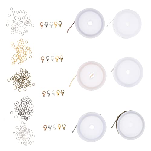Gadpiparty Lobster Clasp Schmuckverschluss Set Robustem Material Diy Bastelzubehör für Ketten Armbänder und Halsketten Biegeringe für Vielseitige Schmuckherstellung zum Reparieren und von Gadpiparty