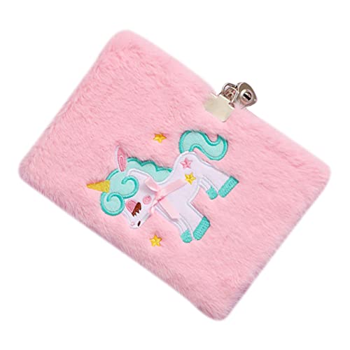 Gadpiparty Lockbares Plüsch Tagebuch für Mädchen Notizbuch mit Süßem Einhorn Design Schreibheft für Schüler Leicht und Tragbar für Reisen und Alltag von Gadpiparty