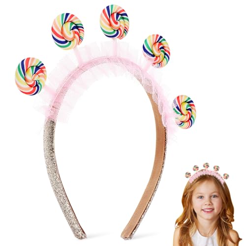 Gadpiparty Lollipop Stirnband Candy Hairband Frunny Lollipop Headwaer Prinzessin Fee Kopfschmuck Für Kinder Party Geburtstag Foto Requisiten Dekoration von Gadpiparty
