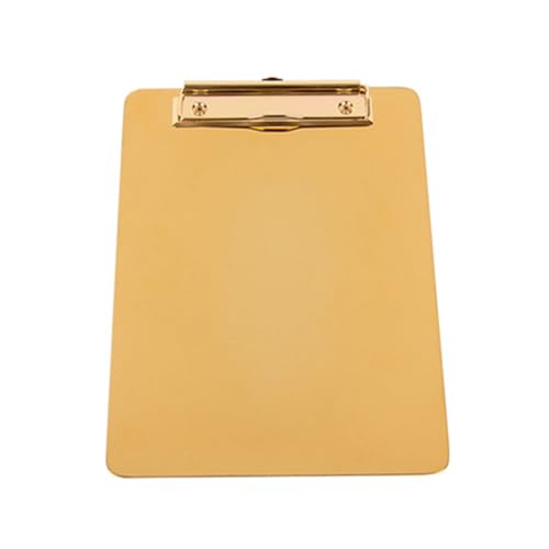 Gadpiparty Luxuriöse Nordic Schreibplatte aus Goldfarbenes Klemmbrett für Dokumentenorganisation Kleine für Büro Restaurant und Zuhause von Gadpiparty