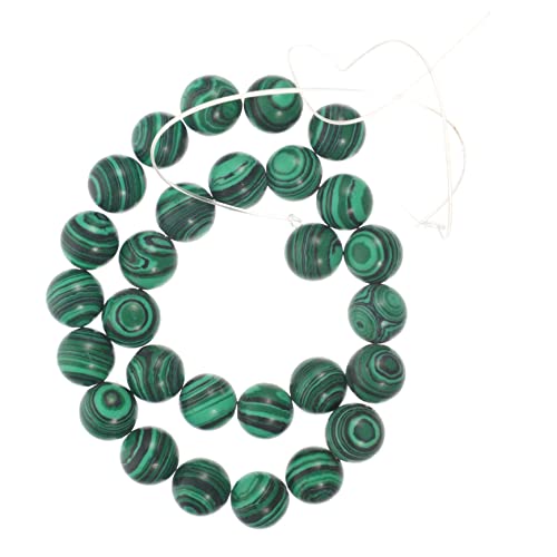 Gadpiparty Malachit Perlen Lose Runde Schmucksteine DIY Armband Spacer Perlen Naturstein für Kreative Schmuckherstellung und Bastelzubehör von Gadpiparty