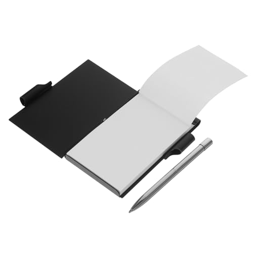 Gadpiparty Metallkartenbox Notebook notizbuch Fall Kleine Notizbücher für Notizpolster Notebook MIT Stift kleines Notizblock Taschennotizblock mit Stift Nichtzizzel Aluminiumlegierung Schwarz von Gadpiparty