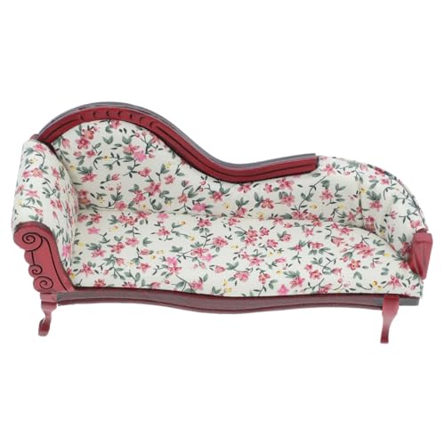 Gadpiparty Mini-puppenhaus Mini-chaiselongue Puppenhausmöbel Puppenhaus Couch Miniatur-Bank Mini-Sofa Modernes Puppenhaus Puppenhaus-miniaturen Miniaturhauszubehör Mini Möbel Birke von Gadpiparty