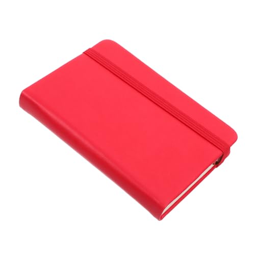 Gadpiparty Notizbuch Notizbilder täglich Notizbücher und Zeitschriften tragbar Hefte für die Schule Memo kleiner Taschennotizblock Taschenplaner Notebook -Planer Mini-Schreibblock Pu rot von Gadpiparty