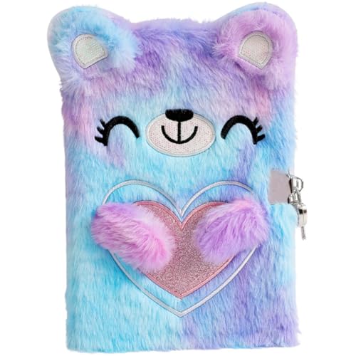 Gadpiparty Notizbuch mit Plüsch Cover und Schloss Liniert Cartoon Bär Tagebuch für Mädchen Kawaii Schreibwaren Tagebuch für Schule für Freunde und Familie Gadpiparty Notizbuch mit Plüsch Cover und Schloss Liniert Cartoon Bär Tagebuch für Mädchen Kawaii Schreibwaren Tagebuch für Schule für Freunde und Familie von Gadpiparty