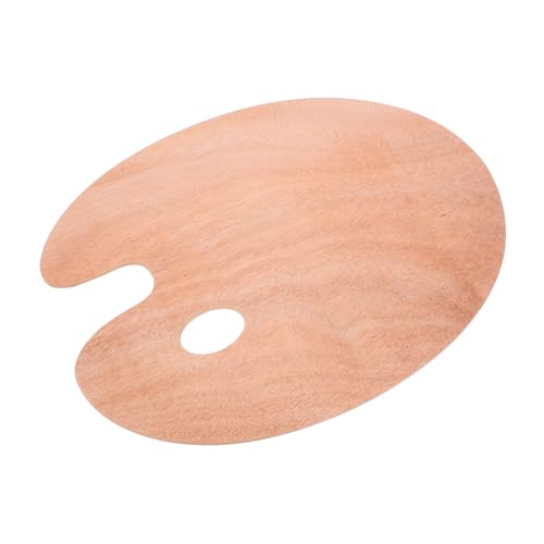 Gadpiparty Ölgemälde-Palette Loch malen Professional Handwerker Oval Künstler Tablett Farbwannen für Holzfarbenpalette Holzpalette Malerpalette groß Khaki von Gadpiparty