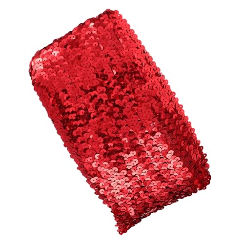 Gadpiparty Pailletten -Elastizitätsgürtel DIY handwerk trimmen Basteln Nähen Trimmen für gearbeitete Zierleiste Zubehör zarter Paillettenbesatz verschleißfester Kleidungsbesatz Polyester rot von Gadpiparty