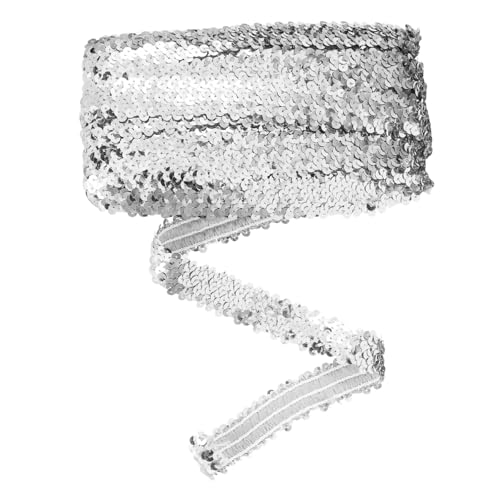 Gadpiparty Pailletten -Elastizitätsgürtel Stickerei Kleidung trimmen funkelnde Pailletten-Fransenbesatz vorhängeschloss Paillettenausstattung Glitzer-Pailletten-Fransenbesatz Polyester Silber Gadpiparty Pailletten -Elastizitätsgürtel Stickerei Kleidung trimmen funkelnde Pailletten-Fransenbesatz vorhängeschloss Paillettenausstattung Glitzer-Pailletten-Fransenbesatz Polyester Silber von Gadpiparty