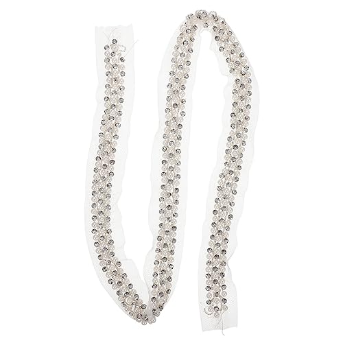 Gadpiparty Perlenband Trim Dekoratives Spitzenband mit Strass für Kleidung und Accessoires für Diy Projekte Hochzeiten Vintage Dekorationen und Mehr Reihig von Gadpiparty
