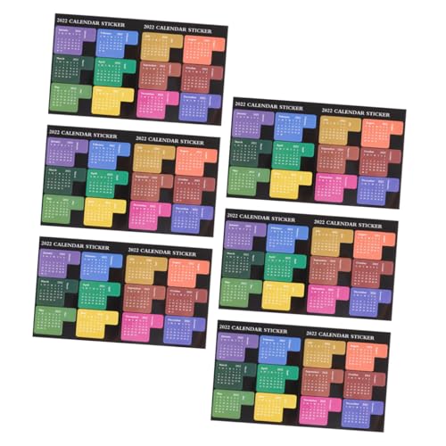 Gadpiparty Planer Aufkleber Wasserdichte Monatsindex Tabs für Notizbücher Selbstklebende Sticker für Büro und Schule Praktische Haftnotizen zur Terminplanung von Gadpiparty