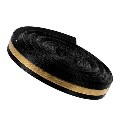Gadpiparty Polyester Geschenkband Breit Schwarz Gold Thermotransfer Diy Dekoband für Geschenkverpackung und Abschlussfeier Dekoration von Gadpiparty