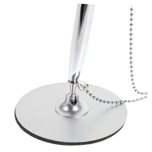 Gadpiparty Premium Metall Kugelschreiber mit Kette und Rundem Standfuß Ergonomisch für Büro Bank und Service Stabile Unterschriften-stifte Silberfarben Glattes Schreiben ohne Kratzer Gadpiparty Premium Metall Kugelschreiber mit Kette und Rundem Standfuß Ergonomisch für Büro Bank und Service Stabile Unterschriften-stifte Silberfarben Glattes Schreiben ohne Kratzer von Gadpiparty