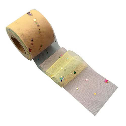 Gadpiparty Regenbogen Tüllband mit Sternen und Mondschnallen DIY Pailletten für Kleidung Haarschmuck Bastelprojekte Hellgelb Gadpiparty Regenbogen Tüllband mit Sternen und Mondschnallen DIY Pailletten für Kleidung Haarschmuck Bastelprojekte Hellgelb von Gadpiparty
